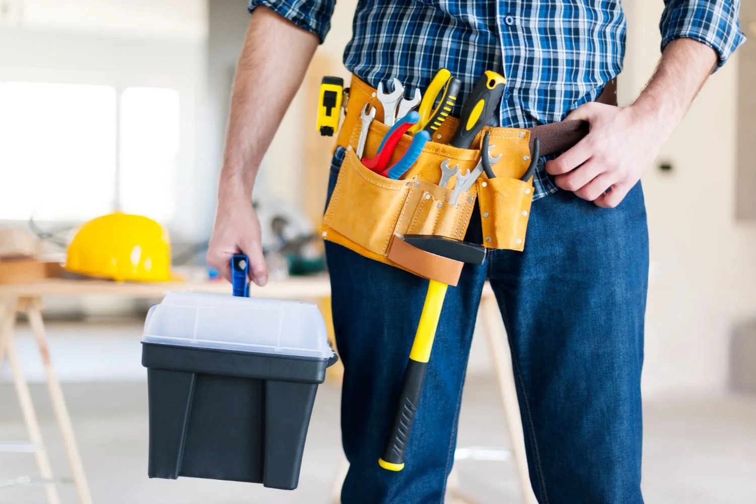 Professional plumber ready to work
